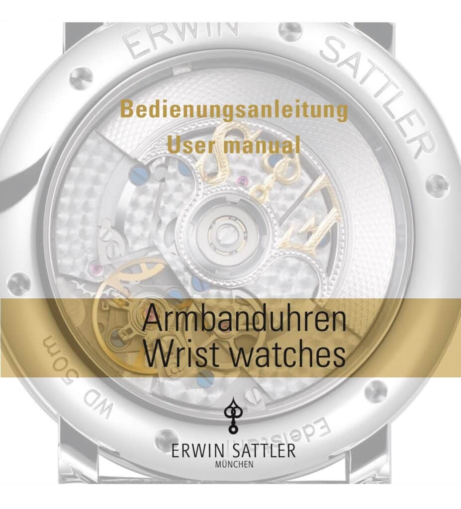 Cover zur Bedienungsanleitung für Armbanduhren von Erwin Sattler